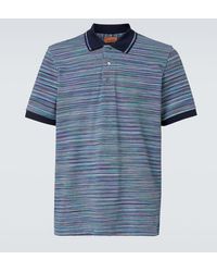 Missoni - Striped Cotton Polo Shirt - Lyst