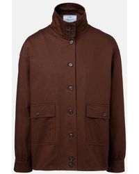 Prada - Oversized Cotton Field Jacket - Lyst