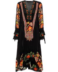Etro Printed Silk Dress - Black