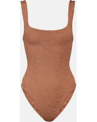 Hunza G - Square Neck Swimsuit - Lyst