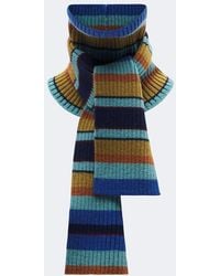 Dries Van Noten - Ribbed-Knit Striped Wool Scarf - Lyst