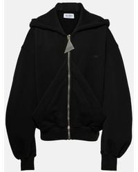 The Attico - Oversized Cotton Zip-up Hoodie - Lyst