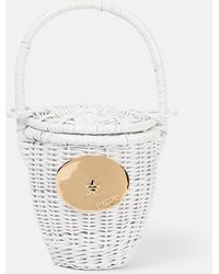Patou - Iconic Embellished Wicker Bucket Bag - Lyst