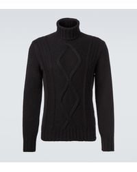 Brunello Cucinelli - Cable-Knit Cashmere Turtleneck Sweater - Lyst