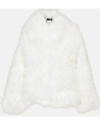 The Attico - Faux Fur Cropped Coat - Lyst