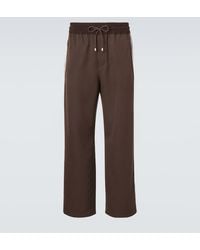 Loewe - Wool Gabardine Wide-Leg Pants - Lyst