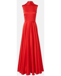 Solace London - Emelia Scarf-Detail Satin Gown - Lyst