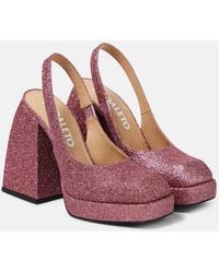 NODALETO - Bulla Jill Glitter Slingback Pumps - Lyst