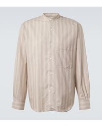 STÒFFA - Striped Cotton And Silk Shirt - Lyst