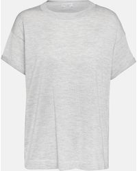 Brunello Cucinelli - Cashmere-blend T-shirt - Lyst