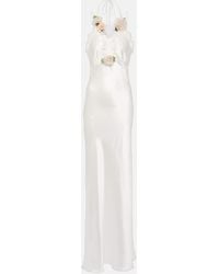 Rodarte - Bridal Robe Aus Seide Mit Spitze - Lyst