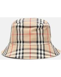 Burberry - Vintage Check Cotton Bucket Hat - Lyst