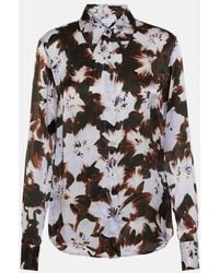 Dries Van Noten - Chowy Floral Silk Satin Shirt - Lyst