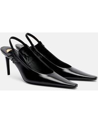 Saint Laurent - Anne-Marie Leather Slingback Pumps - Lyst