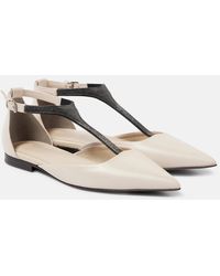 Brunello Cucinelli - Monili Leather Flats - Lyst