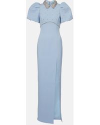 Rebecca Vallance - Amery Embellished Puff-Sleeve Gown - Lyst