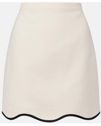 Valentino Garavani - Crepe Couture Scalloped Miniskirt - Lyst