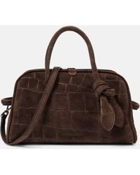 Jacquemus - Turismo Small Croc-effect Suede Tote Bag - Lyst