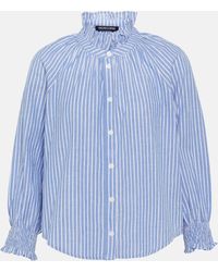 Veronica Beard - Calisto Striped Cotton-blend Shirt - Lyst