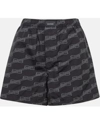 Balenciaga - Shorts BB de algodon estampados - Lyst