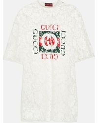 Gucci - Interlocking G Lace Top - Lyst
