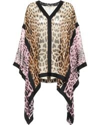 Roberto Cavalli Bedruckter Kaftan aus Seide - Braun
