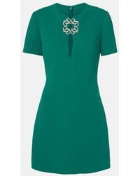 Elie Saab - Verziertes Minikleid Aus Cady - Lyst