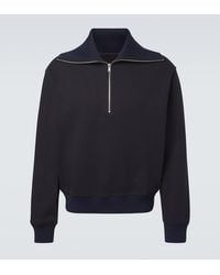 Jil Sander - Cotton Half-Zip Sweatshirt - Lyst