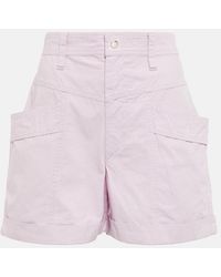 Isabel Marant - Rachel High-Rise Cotton Shorts - Lyst