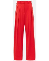 STAUD - Luisa Pleated Wide-Leg Pants - Lyst