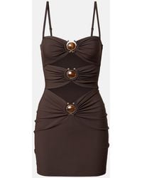 Christopher Esber - Cutout Embellished Ring-Detail Minidress - Lyst