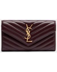 Saint Laurent - Cassandre Matelasse Leather Wallet - Lyst