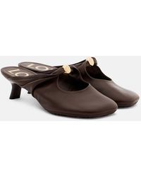 Loewe - Pebble 45 Leather Mules - Lyst