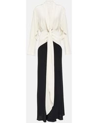 Victoria Beckham - Tie-detail Silk Gown - Lyst