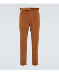 Ermenegildo Zegna Cotton-blend Corduroy Slim Pants - Brown