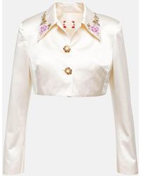 Miss Sohee - Bridal Embellished Silk Jacket And Top Set - Lyst