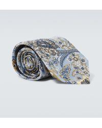 Etro - Cravatta in jacquard di seta con stampa floreale - Lyst