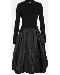 Jonathan Simkhai - Kenlie Taffeta-Trimmed Midi Dress - Lyst