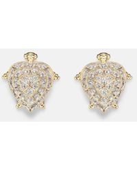 Yvonne Léon - Tortue Coeur 9Kt Earrings With Diamonds - Lyst
