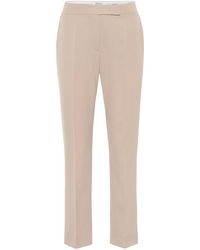 Max Mara Vicolo High-rise Wool Pants - Natural