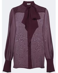 Nina Ricci - Silk Chiffon Blouse - Lyst