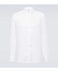 Etro - Camisa de lino con logo - Lyst
