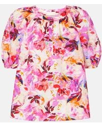 Ulla Johnson - Vienne Floral Cotton Blouse - Lyst