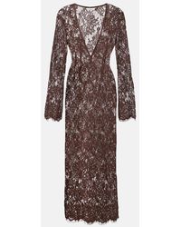 Bananhot - Millie Cotton And Silk Lace Maxi Dress - Lyst