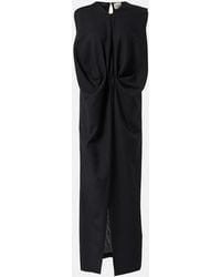 KHAITE - Niel Wool And Mohair Maxi Dress - Lyst