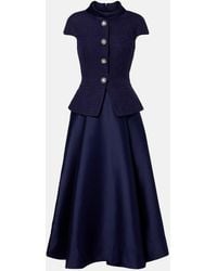 Self-Portrait - Boucle Taffeta Midi Dress - Lyst