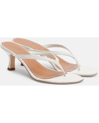 STAUD - Freja Leather Thong Sandals - Lyst