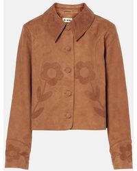 RIXO London - Dionne Applique Suede Jacket - Lyst