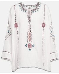 Isabel Marant - Clarisa Embroidered Blouse - Lyst