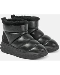 Jimmy Choo - Xan Shearling-Lined Leather Snow Boots - Lyst